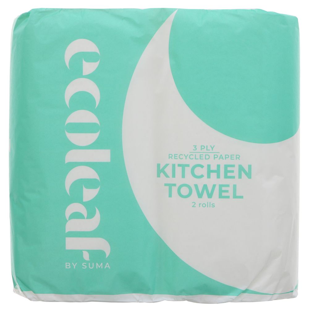 Ecoleaf 3 Ply Kitchen Towels - 2 rolls